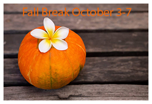 Fall Break Oct 3-7