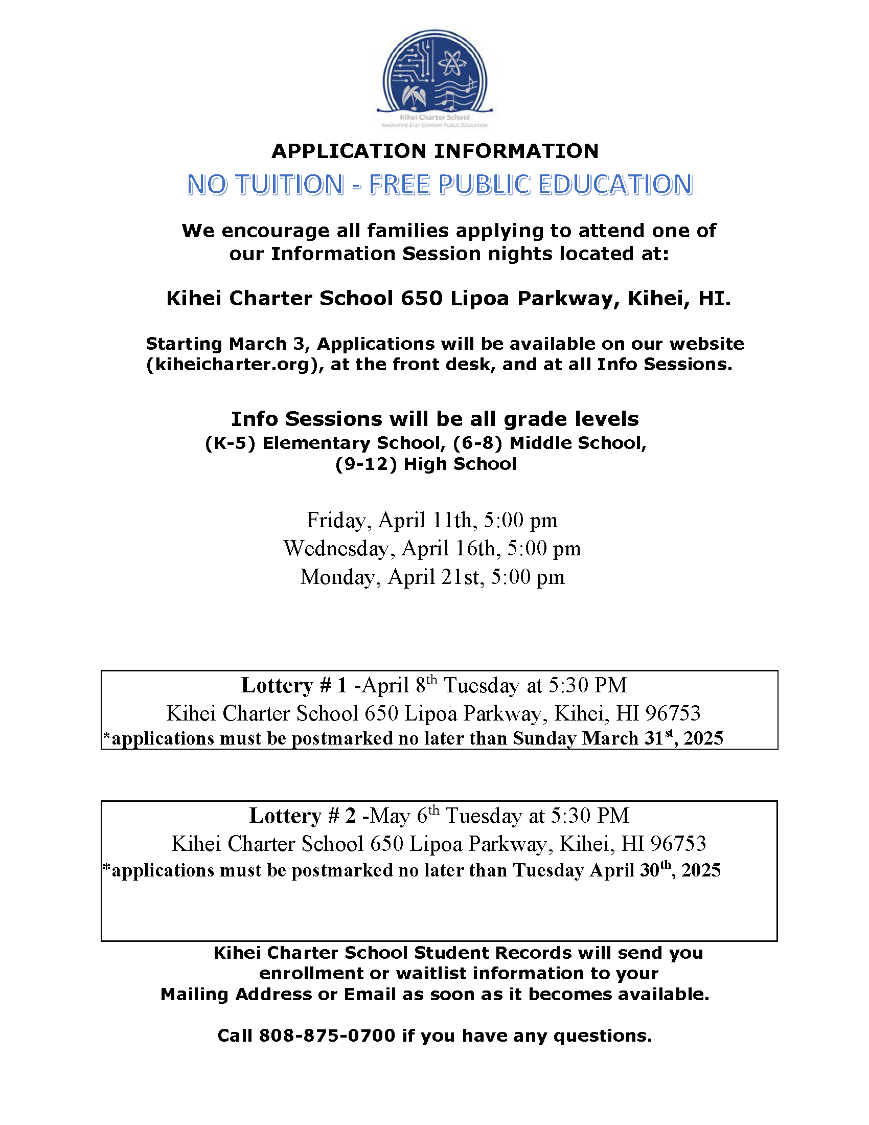 Info Sessions 2025-2026